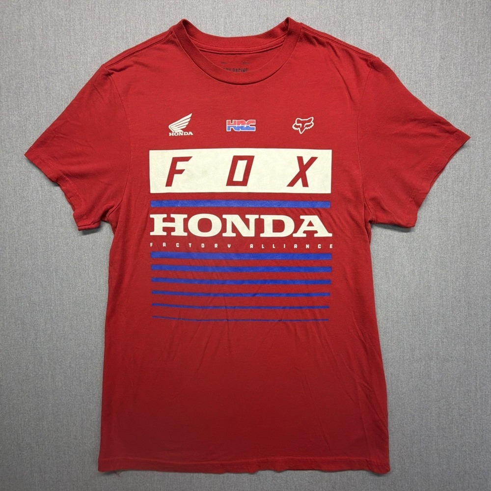 Fox Honda Racing T Shirt‎ Men's Sz M Red Medium Motocross Shirt